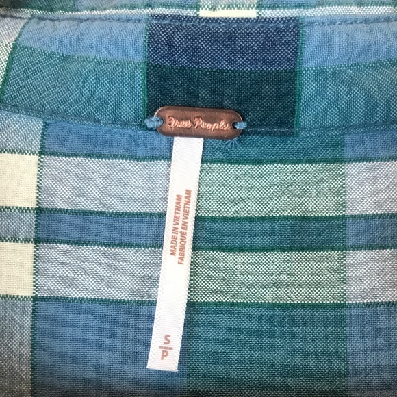 $108 NWT Free People Loveland Plaid Button Down - Picture 4 of 6